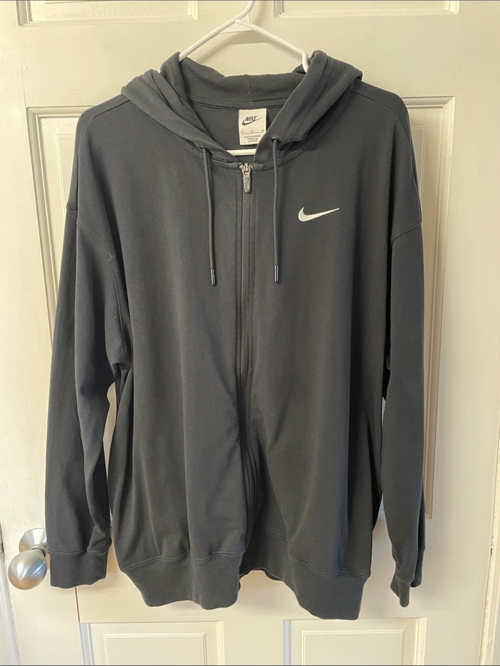 Nike black casual full zip gym hoodie men’s size medium